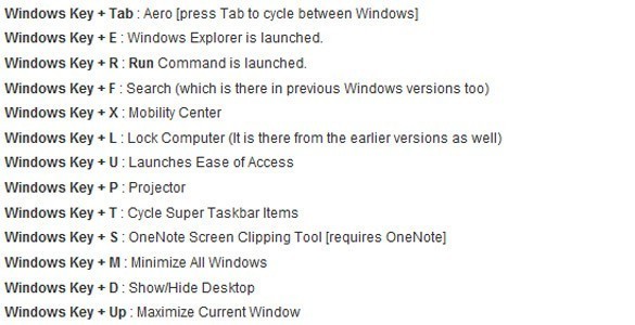 Windows 7 Cheat Sheet